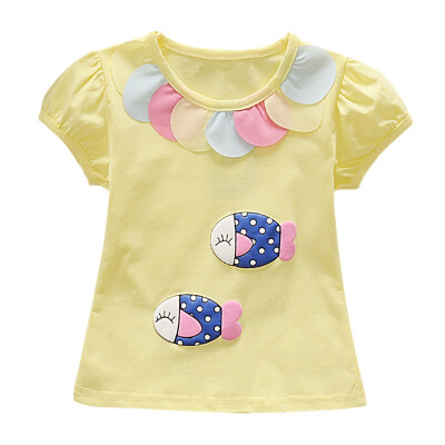 Summer Toddler Girl Short Sleeve Cartoon Printed Pattern T-shirt Tops Cotton Casual Outfits Clothes
Summer Toddler Girl Short Sleeve Cartoon Printed Pattern T-shirt Tops Cotton Casual Outfits Clothes