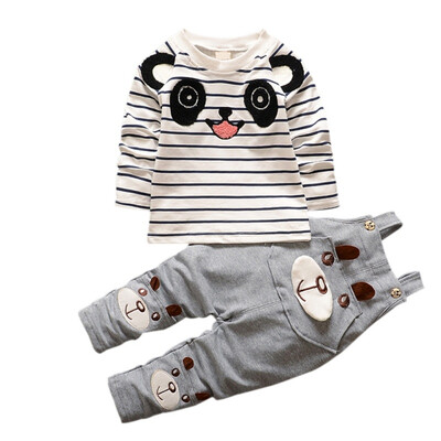 Children Clothing Baby Girl Boys Clothes Set Little Bear Stripe Long-Sleeve T-Shirt Straps Pants Set Kids Sport Suit Set 1-4Y
Children Clothing Baby Girl Boys Clothes Set Little Bear Stripe Long-Sleeve T-Shirt Straps Pants Set Kids Sport Suit Set 1-4Y