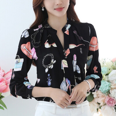 ROPALIA Women Fashion Chiffon Shirt Female Spring Autumn V-neck Spring Shirt Long-Sleeved Sweet Shirt Ladies Tops
ROPALIA Women Fashion Chiffon Shirt Female Spring Autumn V-neck Spring Shirt Long-Sleeved Sweet Shirt Ladies Tops