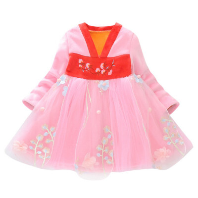 Autumn Kids Dresses For Girls Chinese Traditional Dress 1Y-7Y Mesh Stitching Plus Velvet Embroidery Princess Long-Sleeved Sweet
Autumn Kids Dresses For Girls Chinese Traditional Dress 1Y-7Y Mesh Stitching Plus Velvet Embroidery Princess Long-Sleeved Sweet