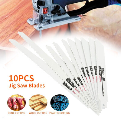 10Pcsset Jig Saw Blade Curved Cutters Cutting Tools Saw Blades Reciprocating Combo Wood&Metal
10Pcsset Jig Saw Blade Curved Cutters Cutting Tools Saw Blades Reciprocating Combo Wood&Metal