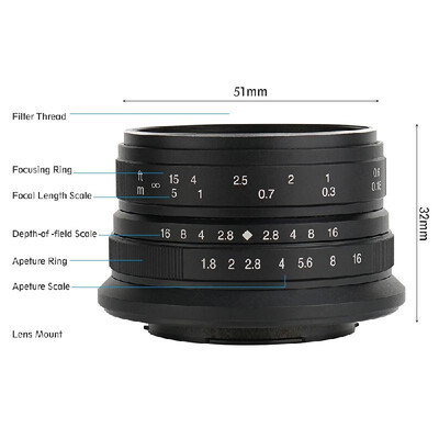 7artisans 25mm F18 Manual Focus Lens Large Aperture for Olympus Epm2E-PL7 E-PL8E-P5E-P6 for Panasonic G5G6G7GF5GF6GM10G
7artisans 25mm F18 Manual Focus Lens Large Aperture for Olympus Epm2E-PL7 E-PL8E-P5E-P6 for Panasonic G5G6G7GF5GF6GM10G