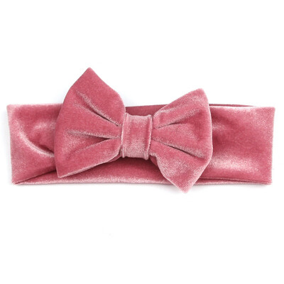 Baby girl Headbands gold velvet bow elastic hair accessories Kids Hair Accessories Baby Cute bow hairband