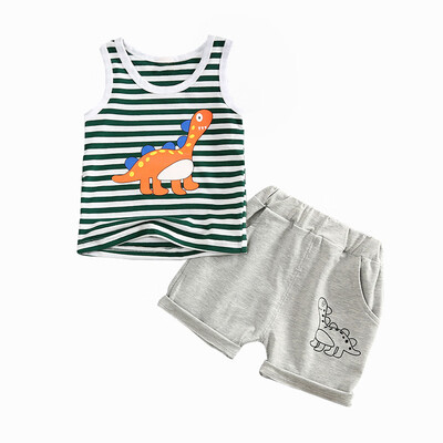 Summer Kids Boys Short Sleeve Striped Animal Print Tops Blouse T-shirtShorts Children Casual Outfits Sets
Summer Kids Boys Short Sleeve Striped Animal Print Tops Blouse T-shirtShorts Children Casual Outfits Sets