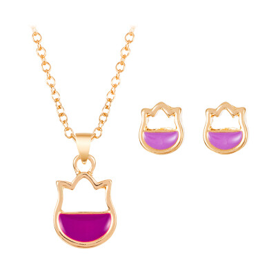 Rose Gold Flower Necklace Earrings Two-Piece Set Drop Oil Necklace Neck Chain Ear Studs Jewelry
Rose Gold Flower Necklace Earrings Two-Piece Set Drop Oil Necklace Neck Chain Ear Studs Jewelry