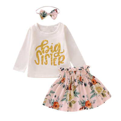 Autumn Baby Girls Romper Sets Long Sleeve T-shirt Romper Hat Headband Trousers Skirts Sister Matching Outfits Clothes
Autumn Baby Girls Romper Sets Long Sleeve T-shirt Romper Hat Headband Trousers Skirts Sister Matching Outfits Clothes