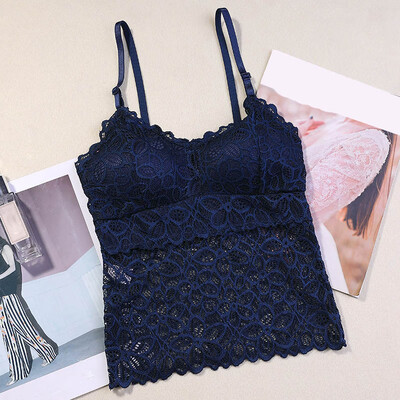 Sexy V-neck Beauty Back Adjustable Shoulder Strap Detachable Chest Pad Vest Lace Patchwork Solid Tank Camis Tops Female 2018
Sexy V-neck Beauty Back Adjustable Shoulder Strap Detachable Chest Pad Vest Lace Patchwork Solid Tank Camis Tops Female 2018