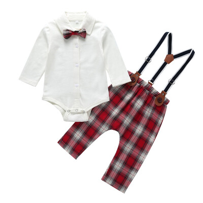 Autumn Baby Boy Set Casual Long Sleeve Cotton Romper Tops Strap Plaid Printed Pants Outfits Set
Autumn Baby Boy Set Casual Long Sleeve Cotton Romper Tops Strap Plaid Printed Pants Outfits Set
