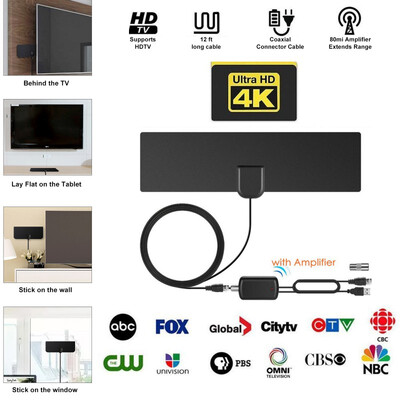 Amplified HD Digital TV Antenna 80 Mile-Range Support 4K VHF UHF Freeview Local Channel With Amplifier Signal Booster Coax Cable
Amplified HD Digital TV Antenna 80 Mile-Range Support 4K VHF UHF Freeview Local Channel With Amplifier Signal Booster Coax Cable