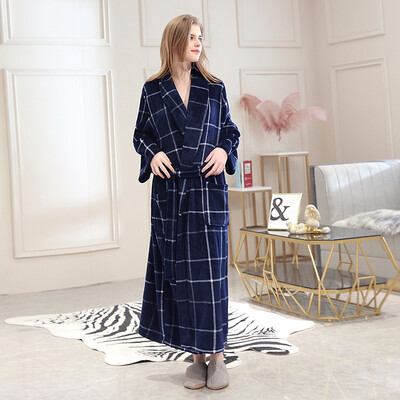 Autumn Winter Robe Solid Color Lace-up Flannel Couple Nightgown Pocket Long Home Robe
Autumn Winter Robe Solid Color Lace-up Flannel Couple Nightgown Pocket Long Home Robe