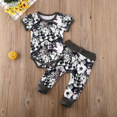 US Sweet Toddler Baby Girl Fly-Sleeve Romper Tops Floral Trousers Cotton Clothes
US Sweet Toddler Baby Girl Fly-Sleeve Romper Tops Floral Trousers Cotton Clothes