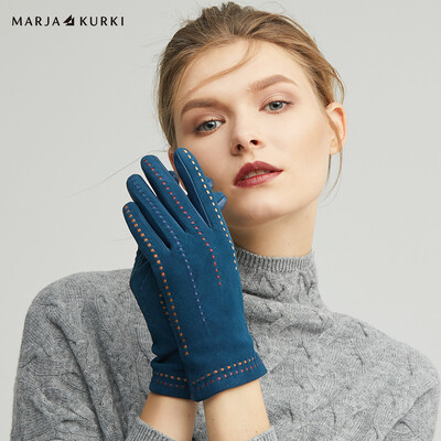 Maria Gucci MARJA KURKI sheepskin gloves goatskin stitching warm windproof solid color leather gloves female gift box shuttle 5CC41M336 dark blue
Maria Gucci MARJA KURKI sheepskin gloves goatskin stitching warm windproof solid color leather gloves female gift box shuttle 5CC41M336 dark blue