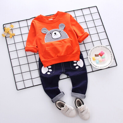 High Quality Autumn Baby Boy Girl Cartoon Bear Print Long Sleeve Sweatshirt Blouse Trousers Casual Outfits Clothes
High Quality Autumn Baby Boy Girl Cartoon Bear Print Long Sleeve Sweatshirt Blouse Trousers Casual Outfits Clothes