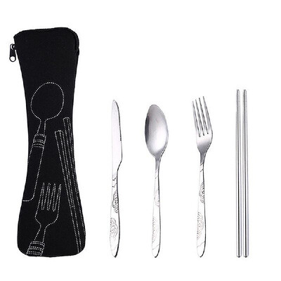 Stainless Steel Fork Spoon Chopsticks Dinnerware Kit Travel Ourdoor Camping Cutlery Tools Portable Tableware Set
Stainless Steel Fork Spoon Chopsticks Dinnerware Kit Travel Ourdoor Camping Cutlery Tools Portable Tableware Set