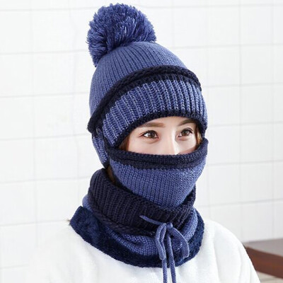 Fashion Women Winter Beanies Knitted Hat Thickened Woolen Cap with Soft Warm Mask&Neck Scarf 3 Pieces Set
Fashion Women Winter Beanies Knitted Hat Thickened Woolen Cap with Soft Warm Mask&Neck Scarf 3 Pieces Set