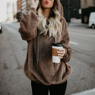 1 Pcs Women Plus Size Warm Autumn Winter Coats Drawstring Hooded Solid Color Long Sleeve Coat
1 Pcs Women Plus Size Warm Autumn Winter Coats Drawstring Hooded Solid Color Long Sleeve Coat