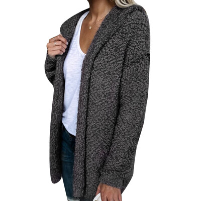 2019 Fashion Autumn Winter Long Sleeve Loose Hooded Coat Blends for Women Cardigan Solid Color New Hot Sale Sweater Coat
2019 Fashion Autumn Winter Long Sleeve Loose Hooded Coat Blends for Women Cardigan Solid Color New Hot Sale Sweater Coat