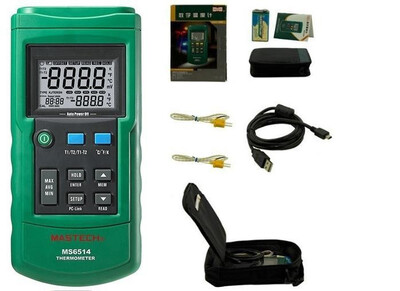 MS6511 Dual Channel Digital Thermometer Temperature Logger Tester USB Interface KJTERSN Thermocouple
MS6511 Dual Channel Digital Thermometer Temperature Logger Tester USB Interface KJTERSN Thermocouple
