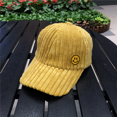 Hat women fallwinter casual couples Joker corduroy baseball cap smiley face embroidery Korean student Cap male tide
Hat women fallwinter casual couples Joker corduroy baseball cap smiley face embroidery Korean student Cap male tide