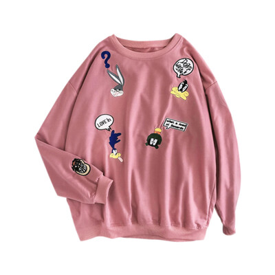 Korean Style Cartoon Embroidery Loose Student Pullover Sweater Hot Sale Autumn New Fashion Sweater
Korean Style Cartoon Embroidery Loose Student Pullover Sweater Hot Sale Autumn New Fashion Sweater