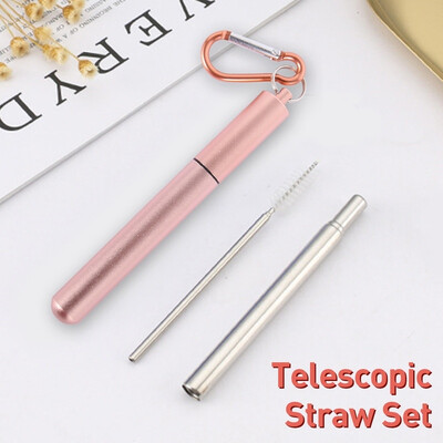 Portable Collapsible Reusable Straws Telescopic Stainless Steel Metal Travel Straw Drinking with Case Cleaning Brush&Keychain
Portable Collapsible Reusable Straws Telescopic Stainless Steel Metal Travel Straw Drinking with Case Cleaning Brush&Keychain