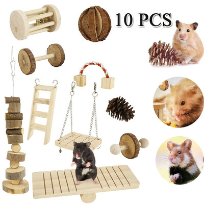 10 Pcsset Natural Wooden Exercise Bell Roller Toy Wooden Dumbbells Teeth Care Molar Toy Hamster Toy Set
10 Pcsset Natural Wooden Exercise Bell Roller Toy Wooden Dumbbells Teeth Care Molar Toy Hamster Toy Set