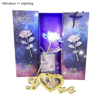 24K Foil Plated Rose Valentines Day Creative Gift Gold Rose With Photo Frame Lasts Forever Love Wedding Decor Lighting Rose
24K Foil Plated Rose Valentines Day Creative Gift Gold Rose With Photo Frame Lasts Forever Love Wedding Decor Lighting Rose