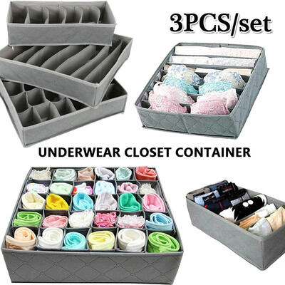3PCS Canvas Organizer Underwear Tie Bra Socks Drawer Closet Container Cosmetic Container Divider Storage Boxes
3PCS Canvas Organizer Underwear Tie Bra Socks Drawer Closet Container Cosmetic Container Divider Storage Boxes