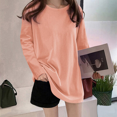 Tailored Fashion Women Loose Solid Color Long Sleeve O-Neck Bottoming Shirt Casual Tops
Tailored Fashion Women Loose Solid Color Long Sleeve O-Neck Bottoming Shirt Casual Tops