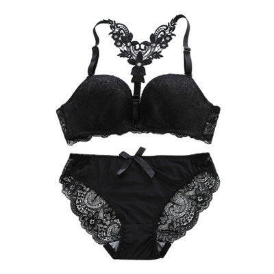 Sexy Lace Bra Lingerie Set Women Embroidery Transparent Bra Underwear Women Front Closure Adjustable Push Up Bra&Panty Set
Sexy Lace Bra Lingerie Set Women Embroidery Transparent Bra Underwear Women Front Closure Adjustable Push Up Bra&Panty Set