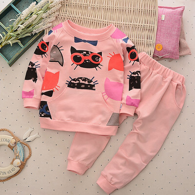 Autumn Baby Girls Set Long Sleeve Cartoon Cat Sweatshirt TopsStriped Pants Trouser Costume Set
Autumn Baby Girls Set Long Sleeve Cartoon Cat Sweatshirt TopsStriped Pants Trouser Costume Set