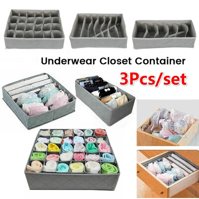 3Pcsset Bamboo Canvas Organizer Storage Box Container Drawer Divider Lidded Closet Boxes for Underwear Tie Bra Socks
3Pcsset Bamboo Canvas Organizer Storage Box Container Drawer Divider Lidded Closet Boxes for Underwear Tie Bra Socks