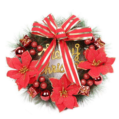 30CM Artificial Christmas Wreath With Bowknot Poinsettia Christmas Balls Ornaments Holiday Front Door Hanging Decorations
30CM Artificial Christmas Wreath With Bowknot Poinsettia Christmas Balls Ornaments Holiday Front Door Hanging Decorations