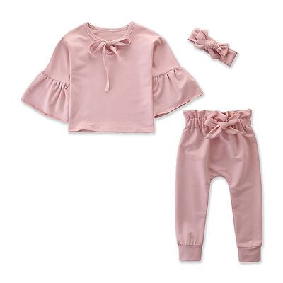1-6T Infant Baby Girl Adorable Flare Sleeve Outfit Long Sleeve Shirts Tops Long Pants Headband 3pcs Clothes Set
1-6T Infant Baby Girl Adorable Flare Sleeve Outfit Long Sleeve Shirts Tops Long Pants Headband 3pcs Clothes Set