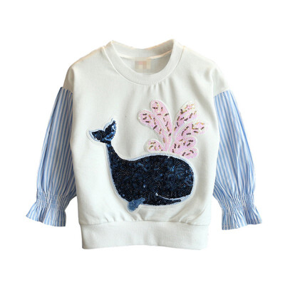 Spring Autumn Childrens Long Sleeve Top Baby Girl Cartoon Sequins Sleeve Sleeve Sweatshirt Childrens Casual Wear
Spring Autumn Childrens Long Sleeve Top Baby Girl Cartoon Sequins Sleeve Sleeve Sweatshirt Childrens Casual Wear