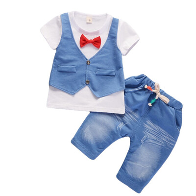 baby boy clothes short sleeve white T shirtpantsBow tie 3cps gentleman baby clothing set newborn kid wedding suit
baby boy clothes short sleeve white T shirtpantsBow tie 3cps gentleman baby clothing set newborn kid wedding suit