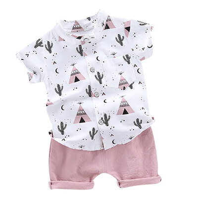 Summer Baby Boys Casual Short Sleeve Floral pyramid Pattern shirt TopsShorts Costume Set
Summer Baby Boys Casual Short Sleeve Floral pyramid Pattern shirt TopsShorts Costume Set