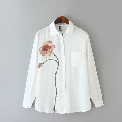 ROPALIA Autumn Women Blouses Long Sleeve Shirts Rose Flower Printed Pockets Chiffon Shirts urn Down Collar -2XL Blusas
ROPALIA Autumn Women Blouses Long Sleeve Shirts Rose Flower Printed Pockets Chiffon Shirts urn Down Collar -2XL Blusas