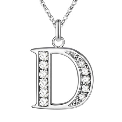 Fashion Crystal 925 Silver Plated Alphabet Initial Letter A to Z Pendant Necklace
Fashion Crystal 925 Silver Plated Alphabet Initial Letter A to Z Pendant Necklace