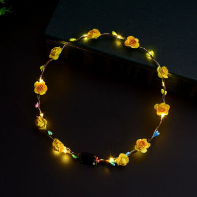 Hot Party Crown Flower Headband LED Light Up Hair Wreath Hairband Garlands Women Halloween Christmas Glowing Wreath
Hot Party Crown Flower Headband LED Light Up Hair Wreath Hairband Garlands Women Halloween Christmas Glowing Wreath