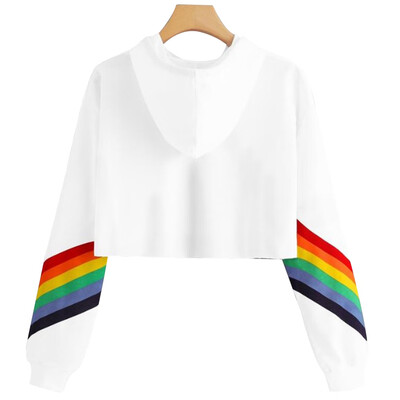 Women New Fashion Rainbow Printing Sleeves Love Printed Crop Top Hoodies Drawstring Crop Pullover Sweatshirt
Women New Fashion Rainbow Printing Sleeves Love Printed Crop Top Hoodies Drawstring Crop Pullover Sweatshirt