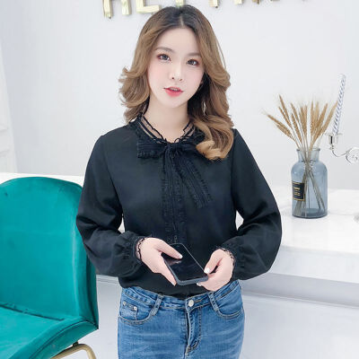 Women Spring Chiffon Bow Lace White Blouse Vintage Lantern Sleeve Loose blusas Casual Sweet Bottoming shirt Tops Korean Style
Women Spring Chiffon Bow Lace White Blouse Vintage Lantern Sleeve Loose blusas Casual Sweet Bottoming shirt Tops Korean Style