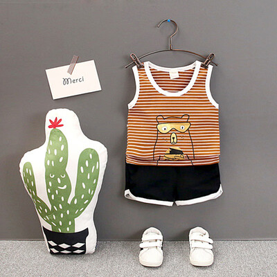 2PcsSet Summer Children Baby Boys Casual Sleeveless Striped Bear Print Vest TopsShorts Suits Costume Set
2PcsSet Summer Children Baby Boys Casual Sleeveless Striped Bear Print Vest TopsShorts Suits Costume Set