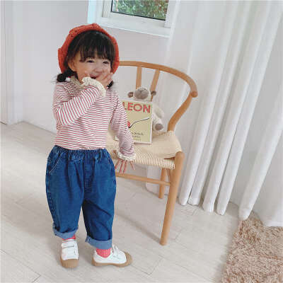 Baby Girl Striped Lace Long Sleeve T-Shirt Spring Autumn Casual Fashion Kids Blouse 1-8Y
Baby Girl Striped Lace Long Sleeve T-Shirt Spring Autumn Casual Fashion Kids Blouse 1-8Y
