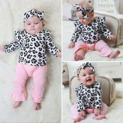 Newborn Baby Girl Fly T-shirts Clothes 3 Pieces Set Leopard Long Sleeve Tops Pink Trousers Headband 0-24M
Newborn Baby Girl Fly T-shirts Clothes 3 Pieces Set Leopard Long Sleeve Tops Pink Trousers Headband 0-24M