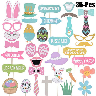 35pcs Happy Easter Photo Booth Props Party Supplies Party Favor Birthday Wedding Costume Booth Props Selfie Photo Props Set
35pcs Happy Easter Photo Booth Props Party Supplies Party Favor Birthday Wedding Costume Booth Props Selfie Photo Props Set