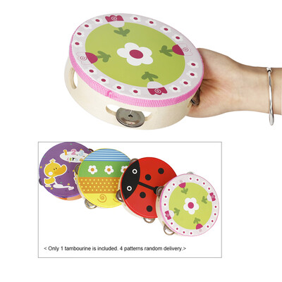6" Handheld Tambourine Hand Drum Percussion Musical Toy with 4 sets Metal Jingles for Party Kids Games 1pc Pack 4 patterns Rand
6" Handheld Tambourine Hand Drum Percussion Musical Toy with 4 sets Metal Jingles for Party Kids Games 1pc Pack 4 patterns Rand