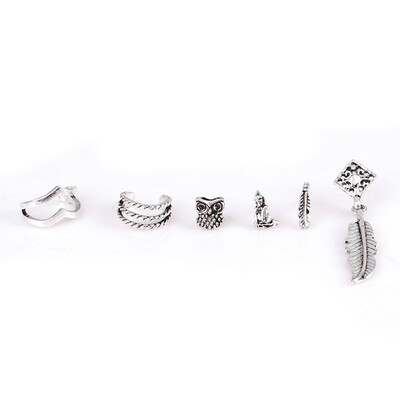Vintage Leaf Hoop Stud Earrings Set Fashion Cuff Earring Women Jewelry Accessories Gifts
Vintage Leaf Hoop Stud Earrings Set Fashion Cuff Earring Women Jewelry Accessories Gifts