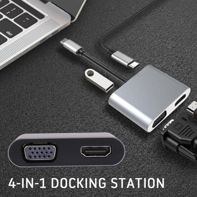 NEW Type-C To HDMI VGA Adapter USB Hub With 4K HDMI 1080P VGA USB 30 USB C PD Charging
NEW Type-C To HDMI VGA Adapter USB Hub With 4K HDMI 1080P VGA USB 30 USB C PD Charging