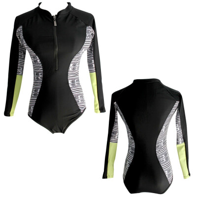 Sexy Women One-Piece Suits Long Sleeve Zipper V Neck Wire Free Padded Bra Swimsuit Beach Bathing Suit
Sexy Women One-Piece Suits Long Sleeve Zipper V Neck Wire Free Padded Bra Swimsuit Beach Bathing Suit